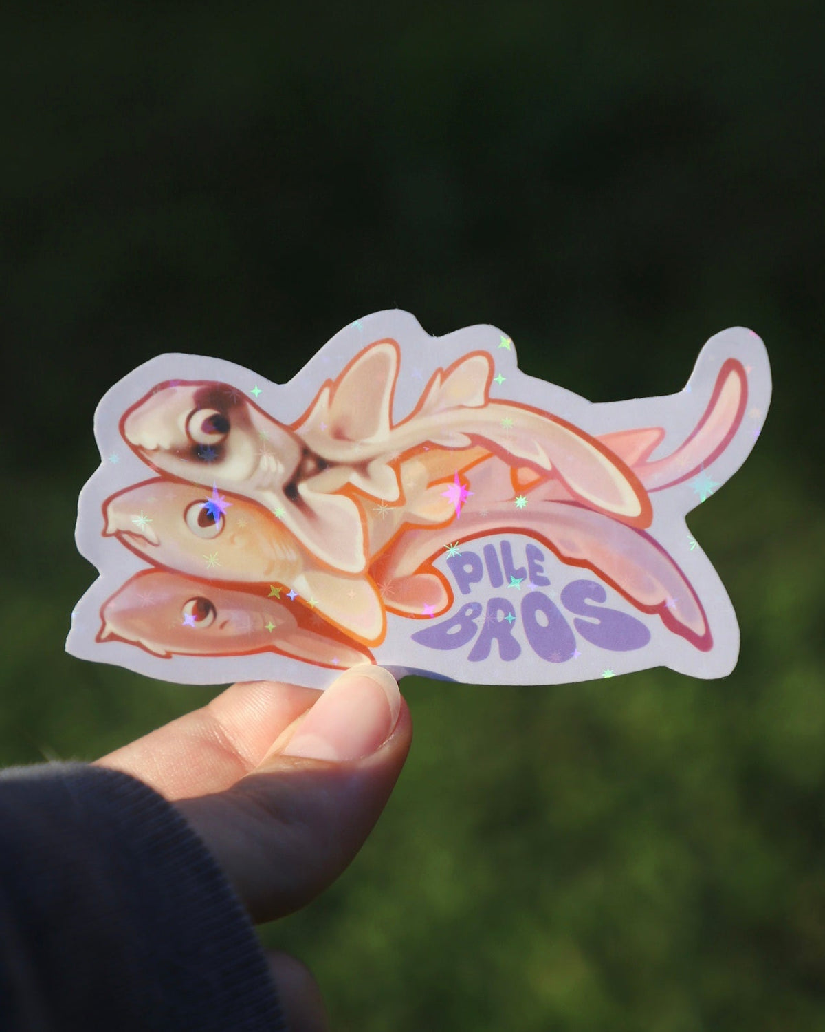 Pile Bros Shark Sticker (Holographic)