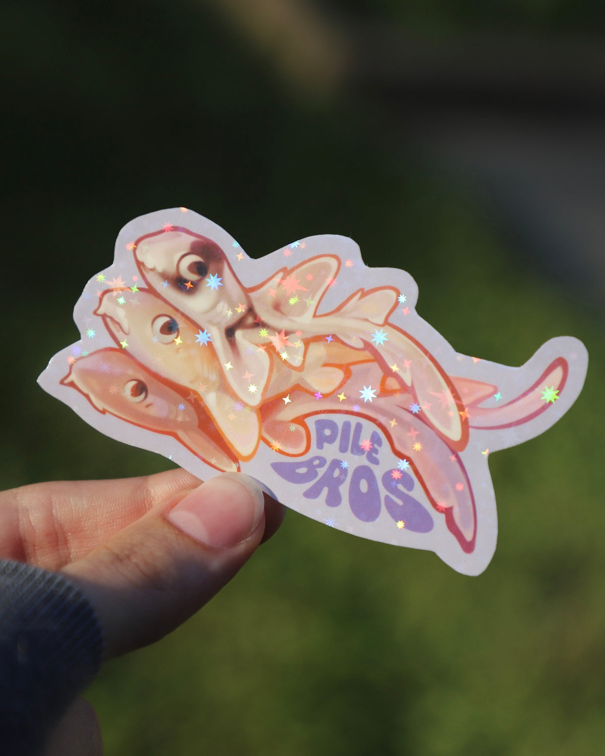 Pile Bros Shark Sticker (Holographic)