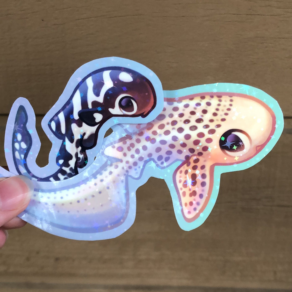 Zebra Shark Stickers (Holographic)