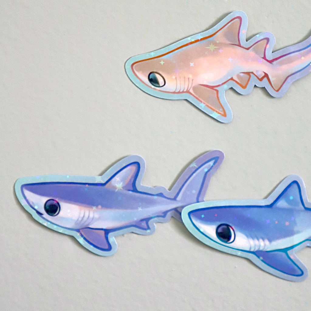 Shortfin Mako Shark Sticker (Holographic)