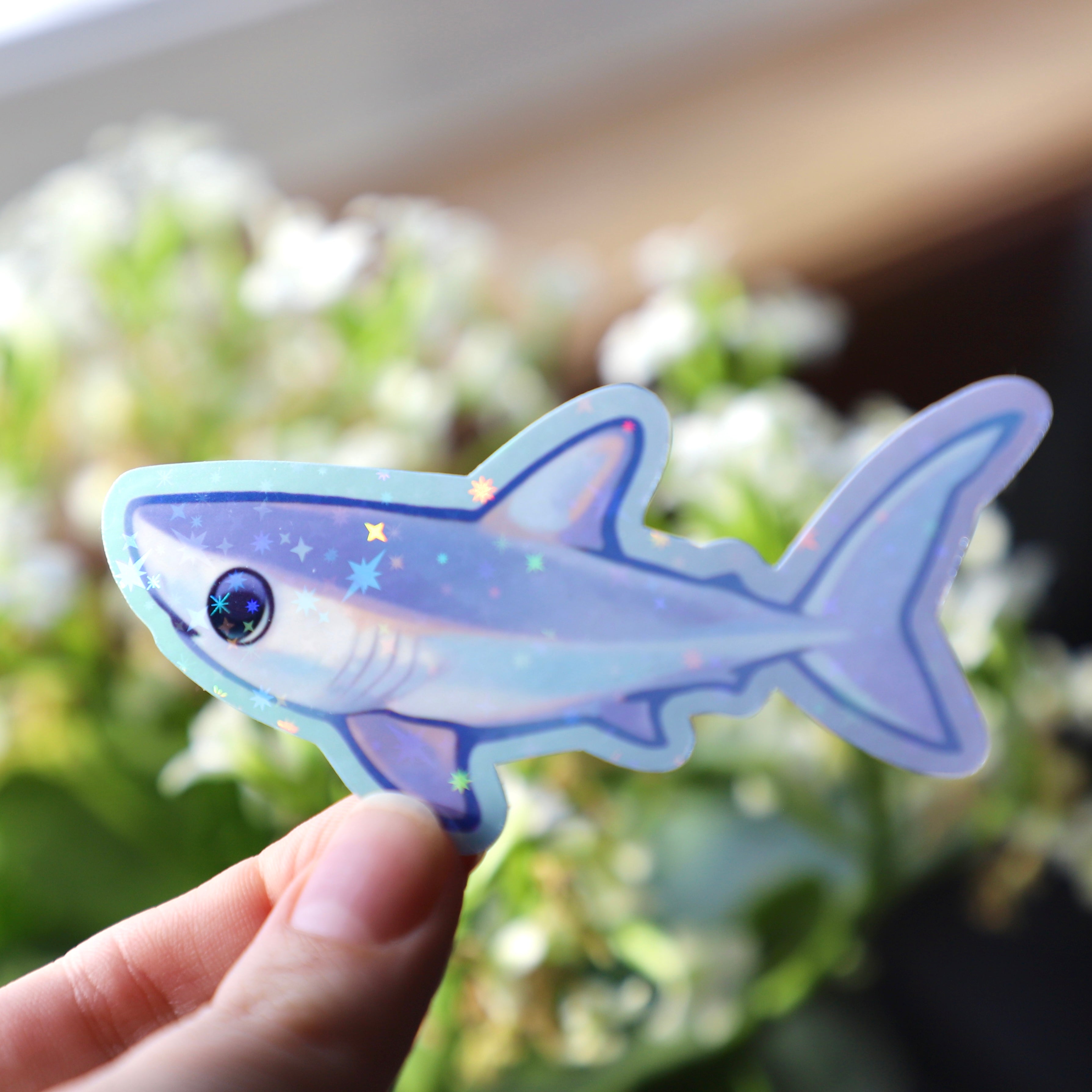 Shortfin Mako Shark Sticker (Holographic)