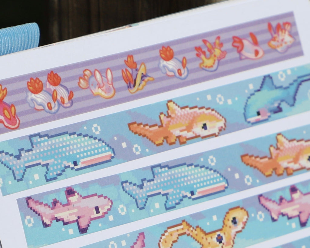 Pixel Shark Washi Tape