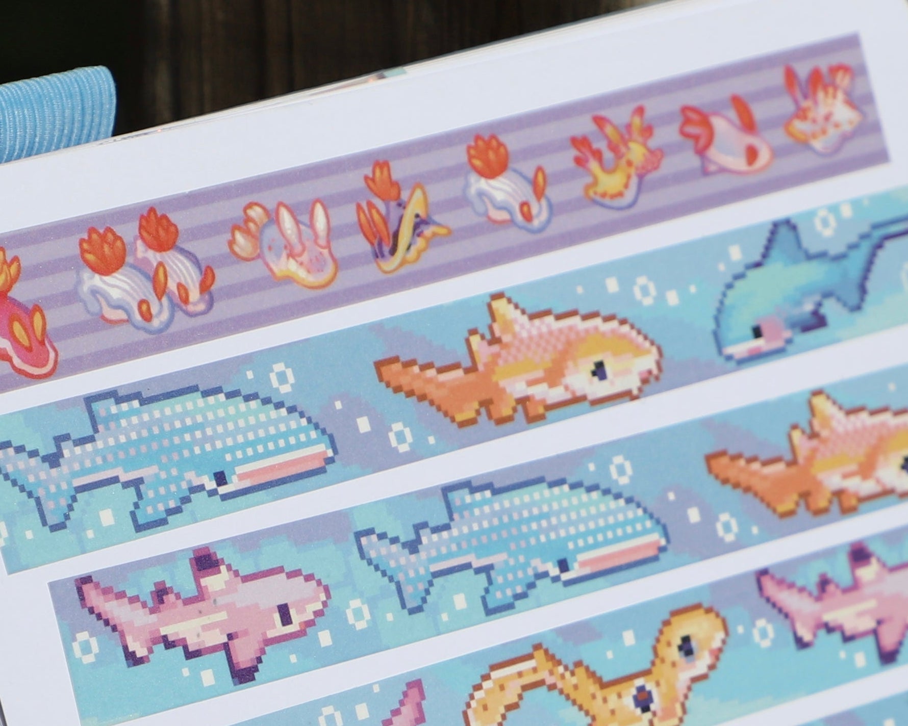 Pixel Shark Washi Tape