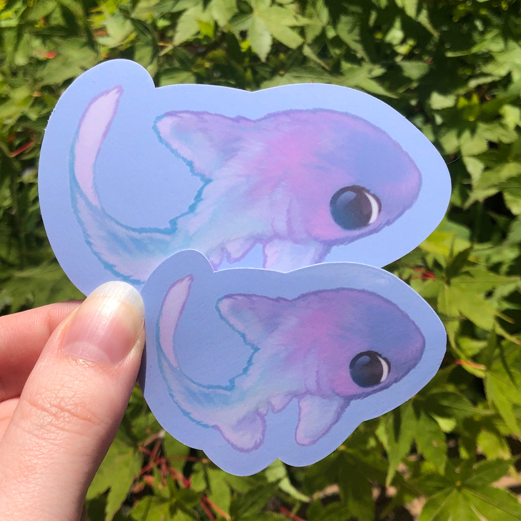 Fuzzy Thresher Shark Sticker (Glossy)