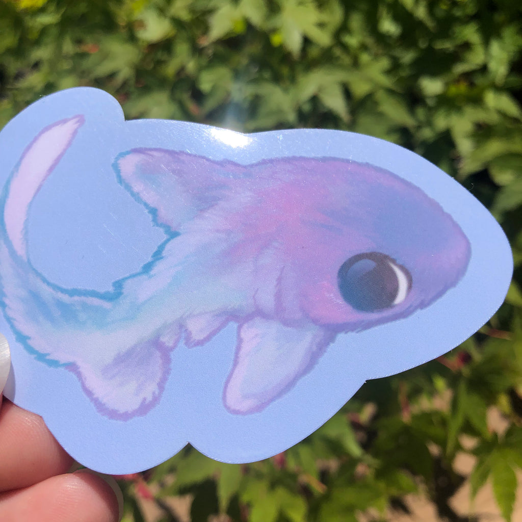 Fuzzy Thresher Shark Sticker (Glossy)