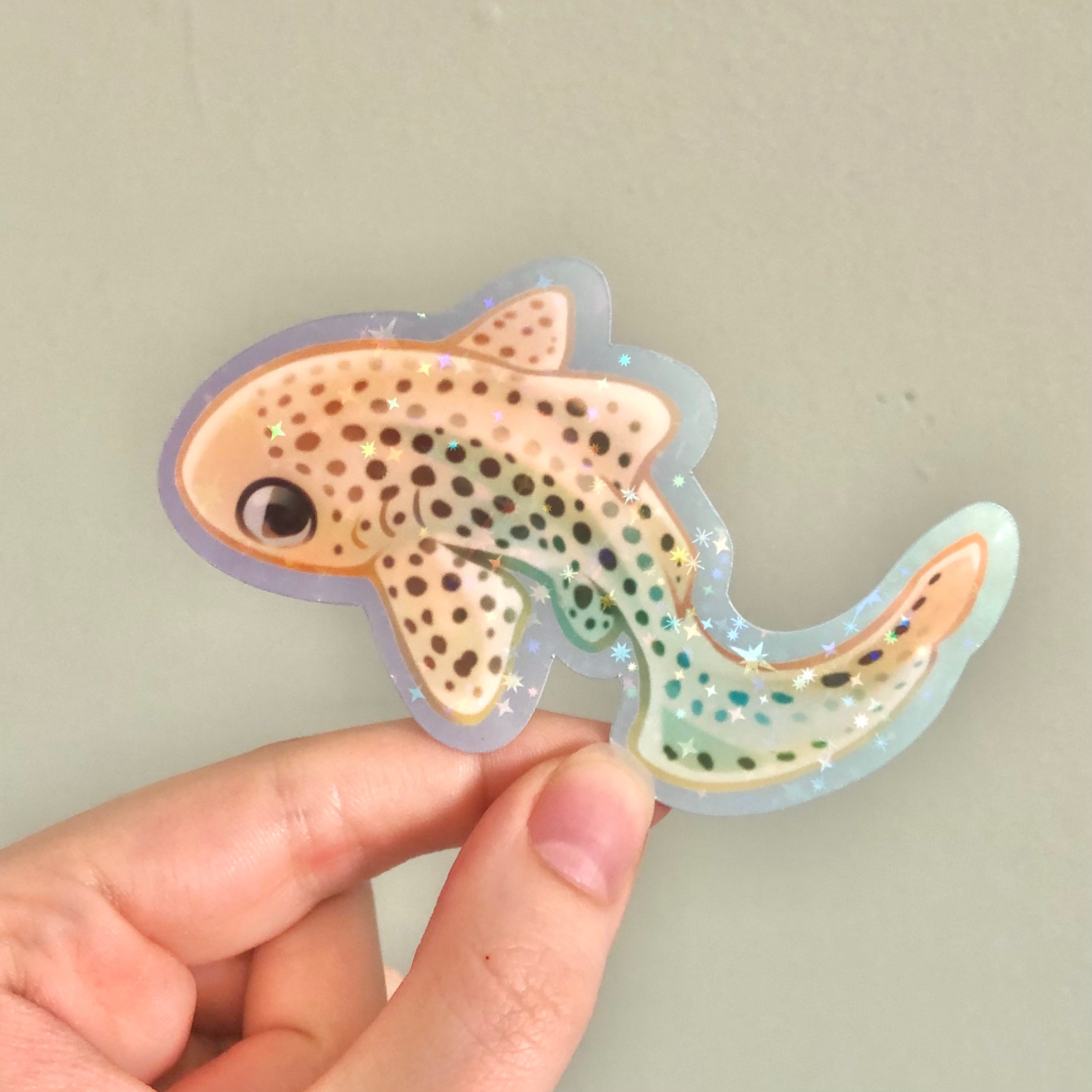 Zebra Shark Sticker (Holographic)