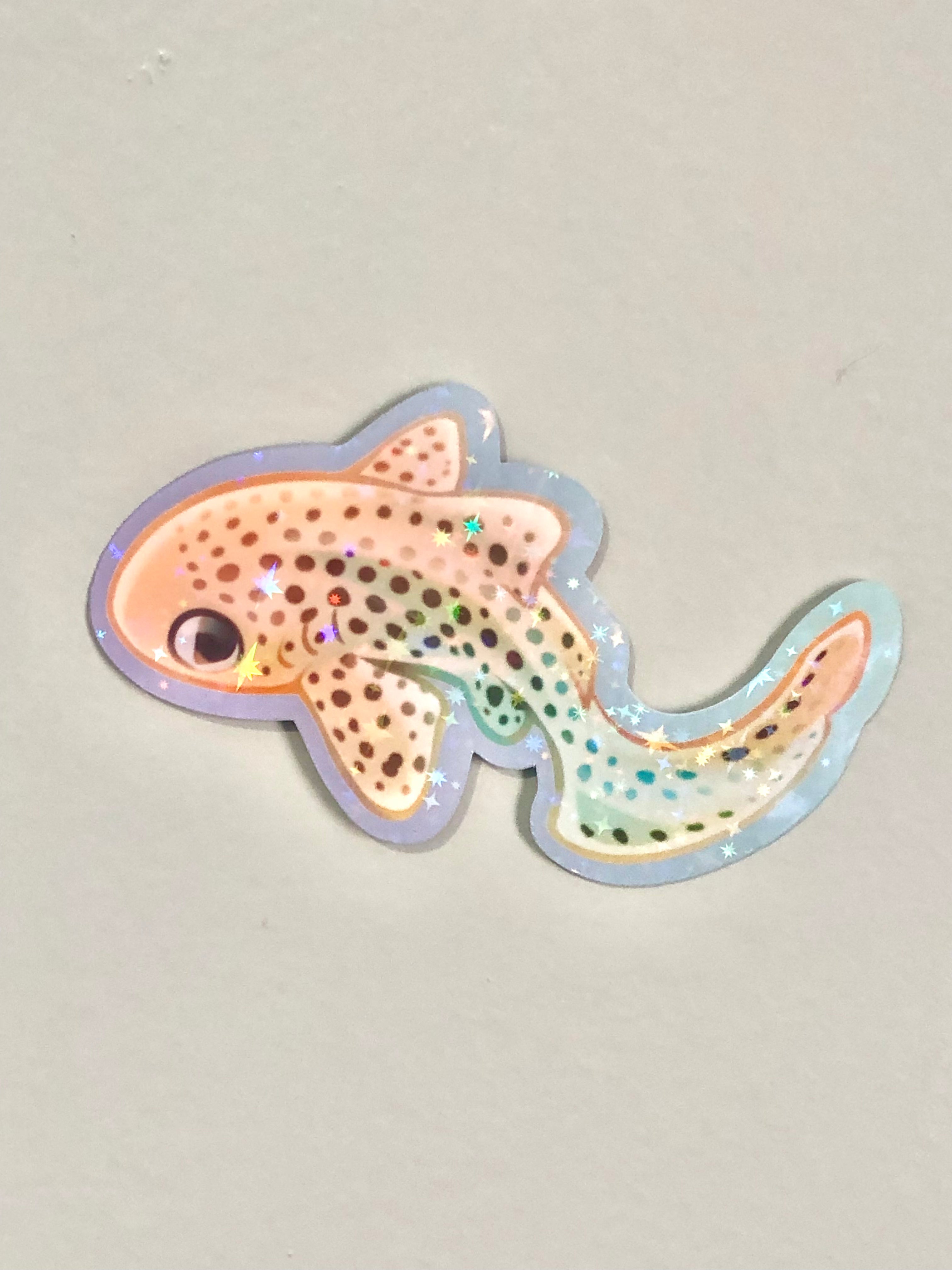 Zebra Shark Sticker (Holographic)