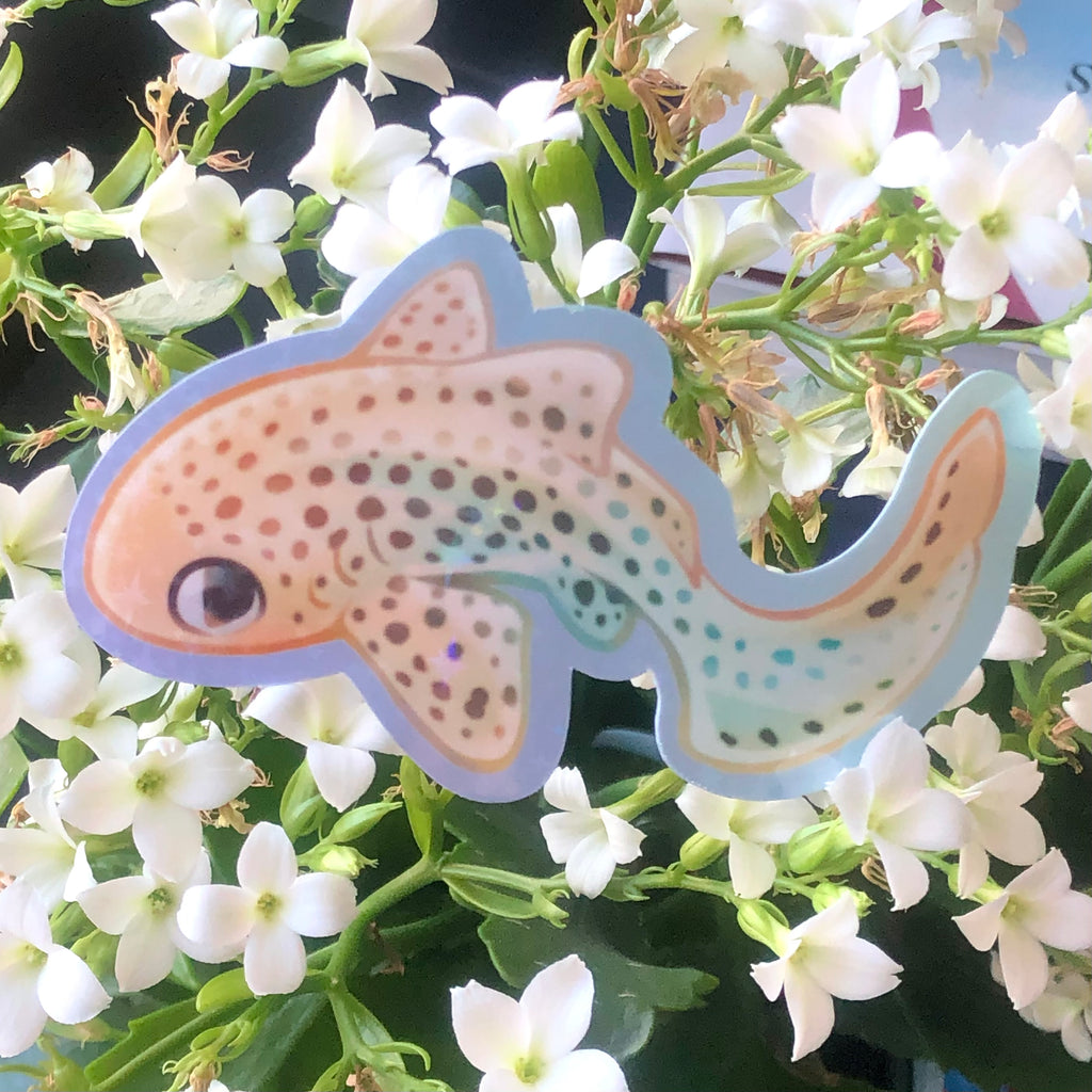 Zebra Shark Sticker (Holographic)