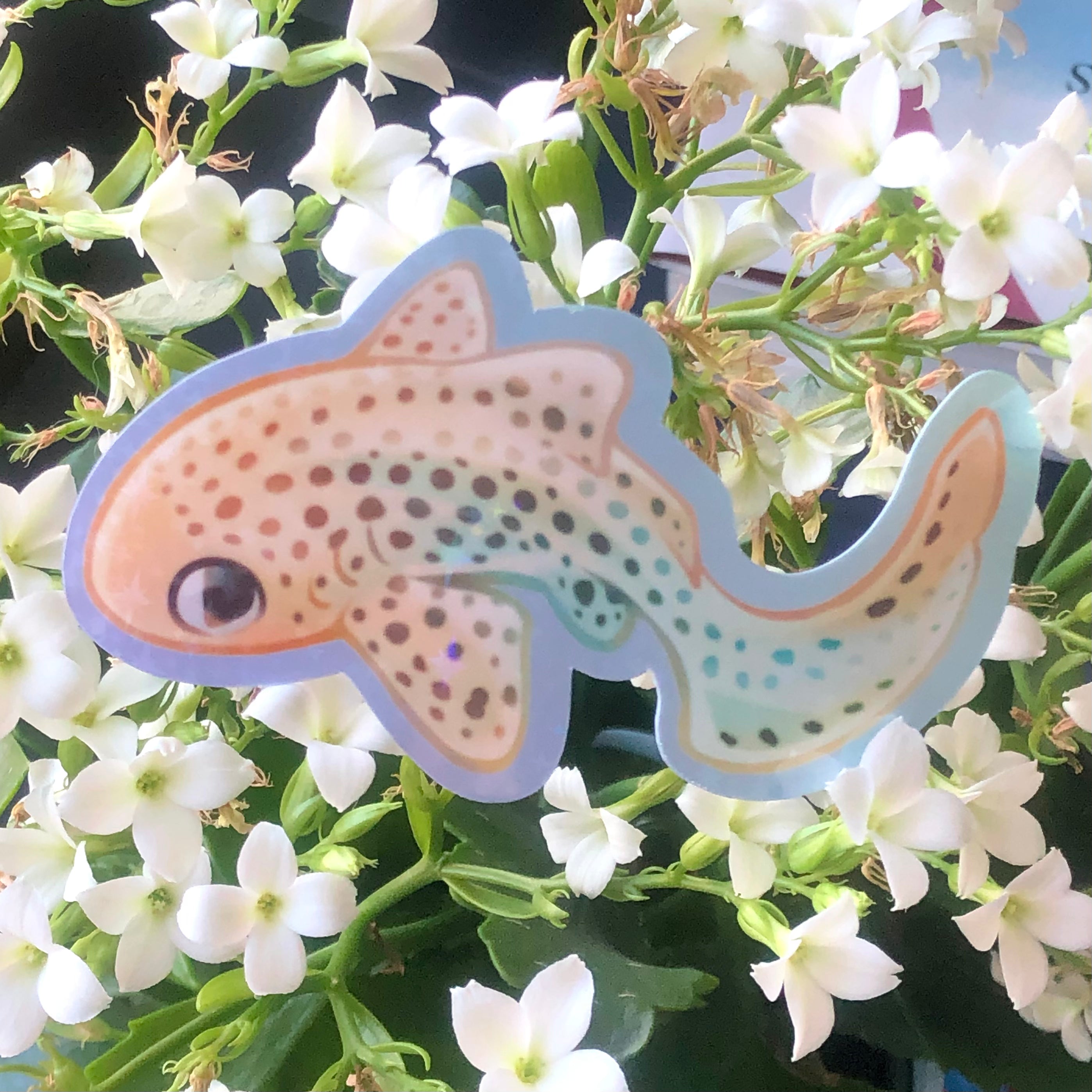 Zebra Shark Sticker (Holographic)
