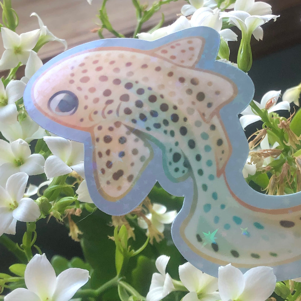 Zebra Shark Sticker (Holographic)