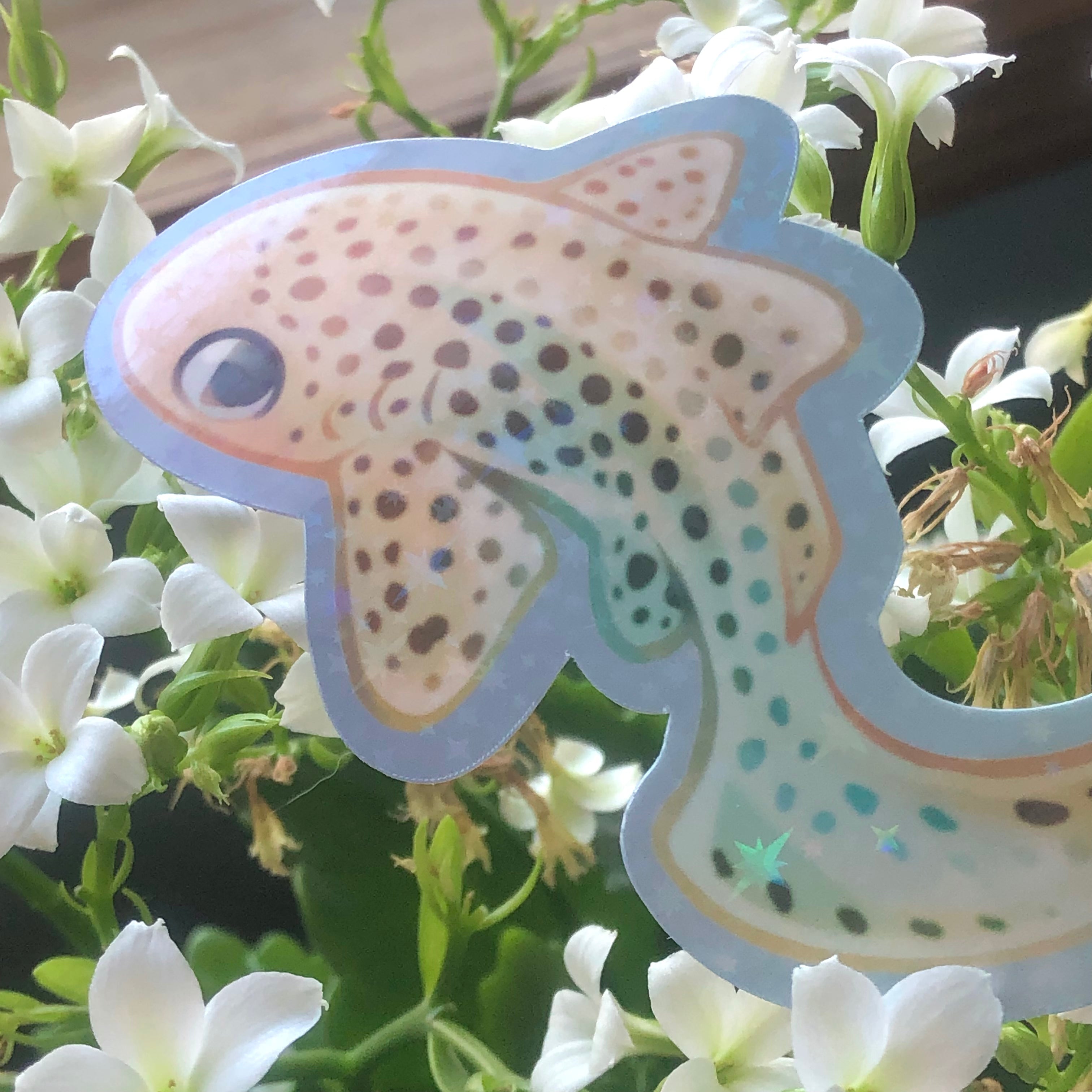 Zebra Shark Sticker (Holographic)
