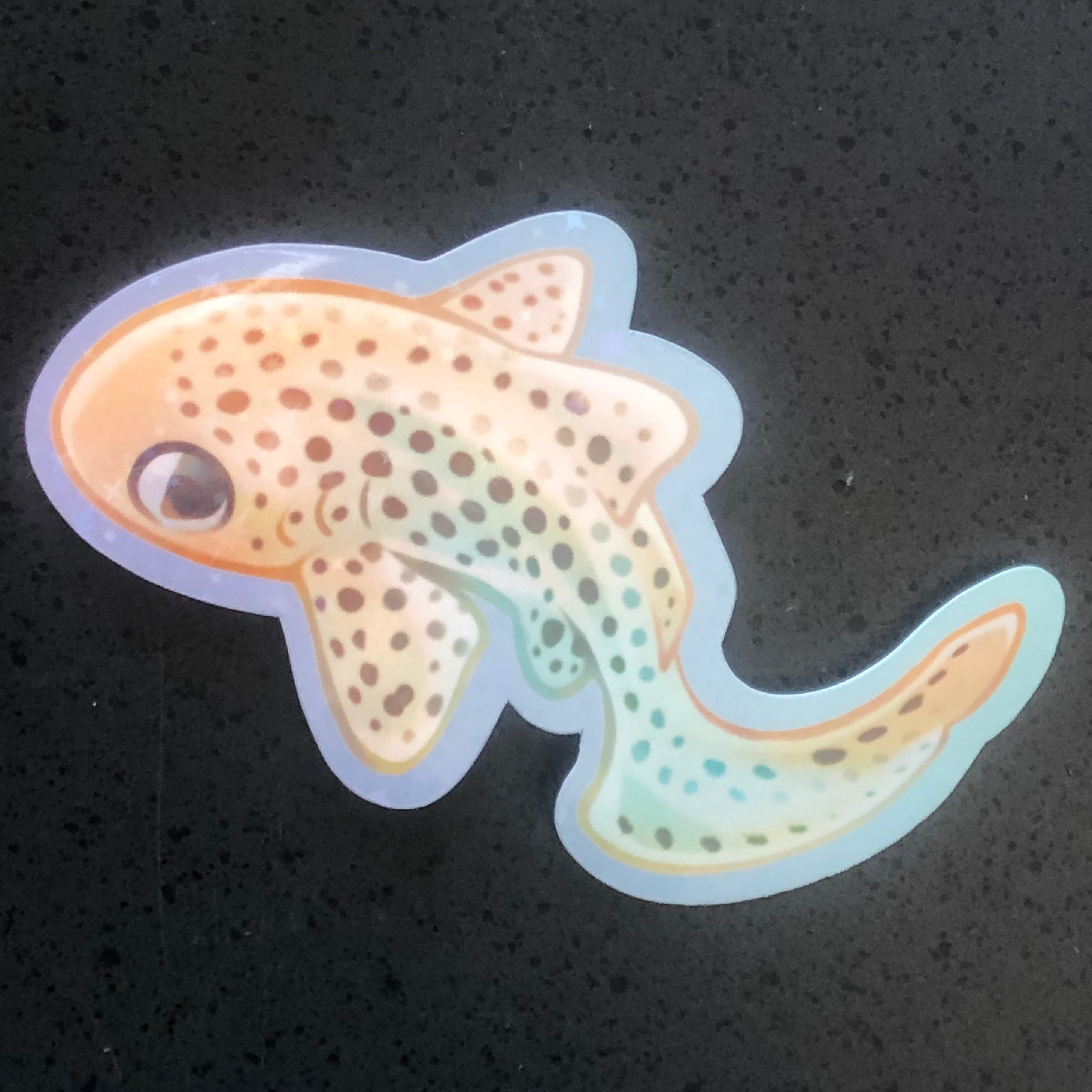 Zebra Shark Sticker (Holographic)