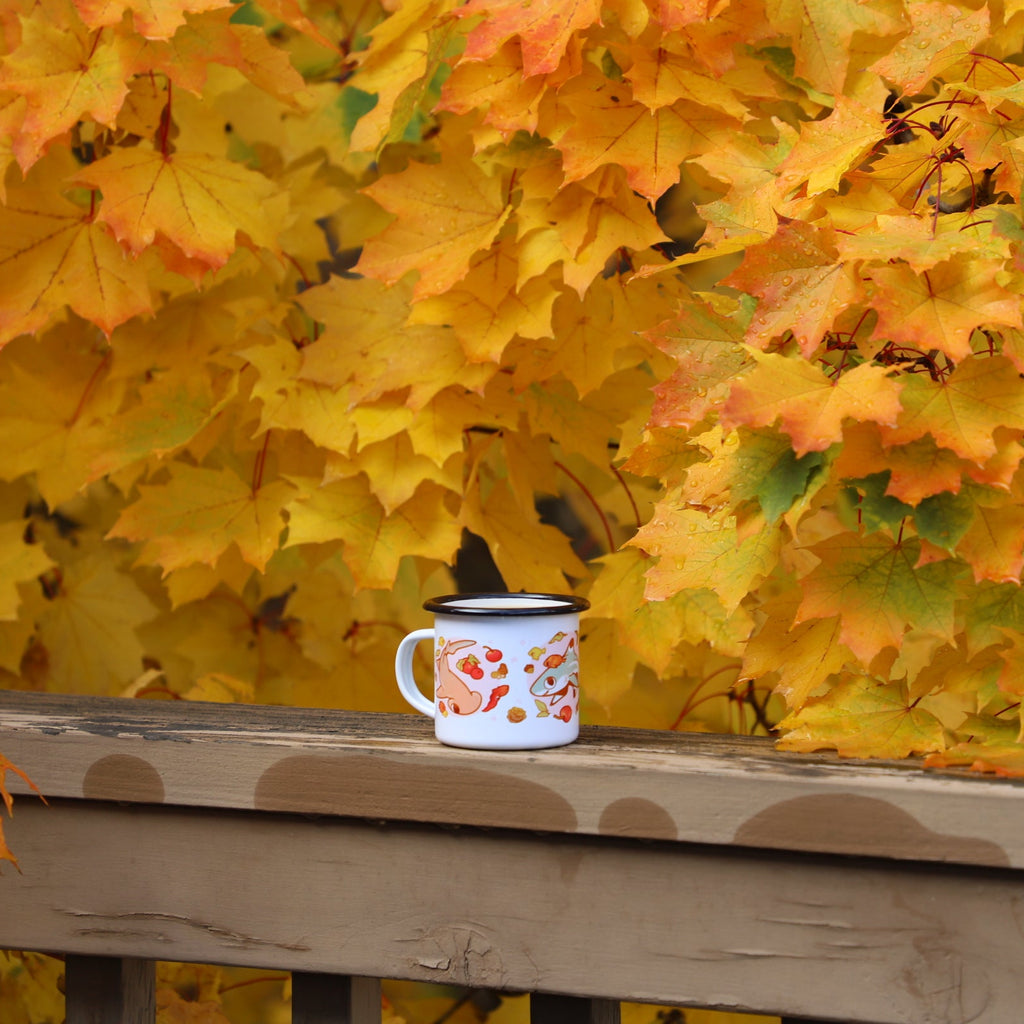 Apple Bobbing Sharks - Enamel Camp Cup 12oz