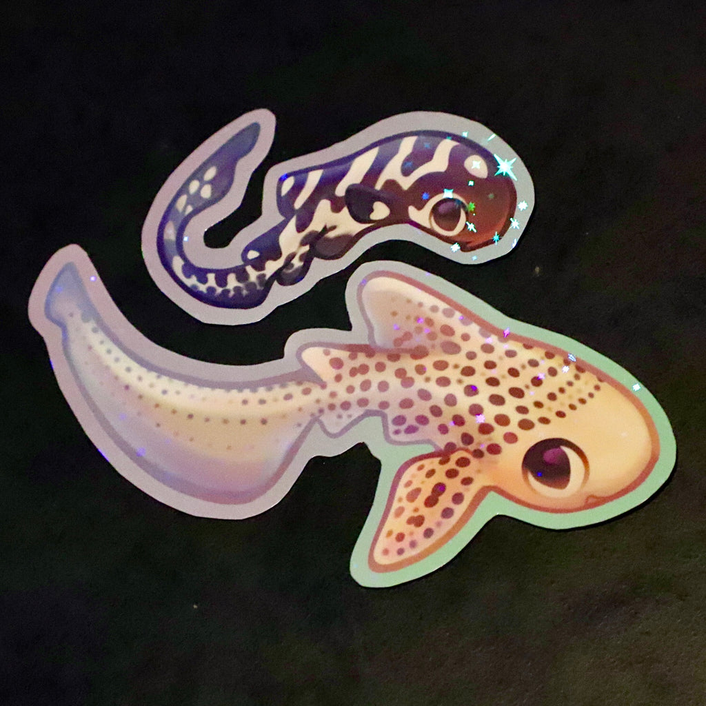 Zebra Shark Stickers (Holographic)