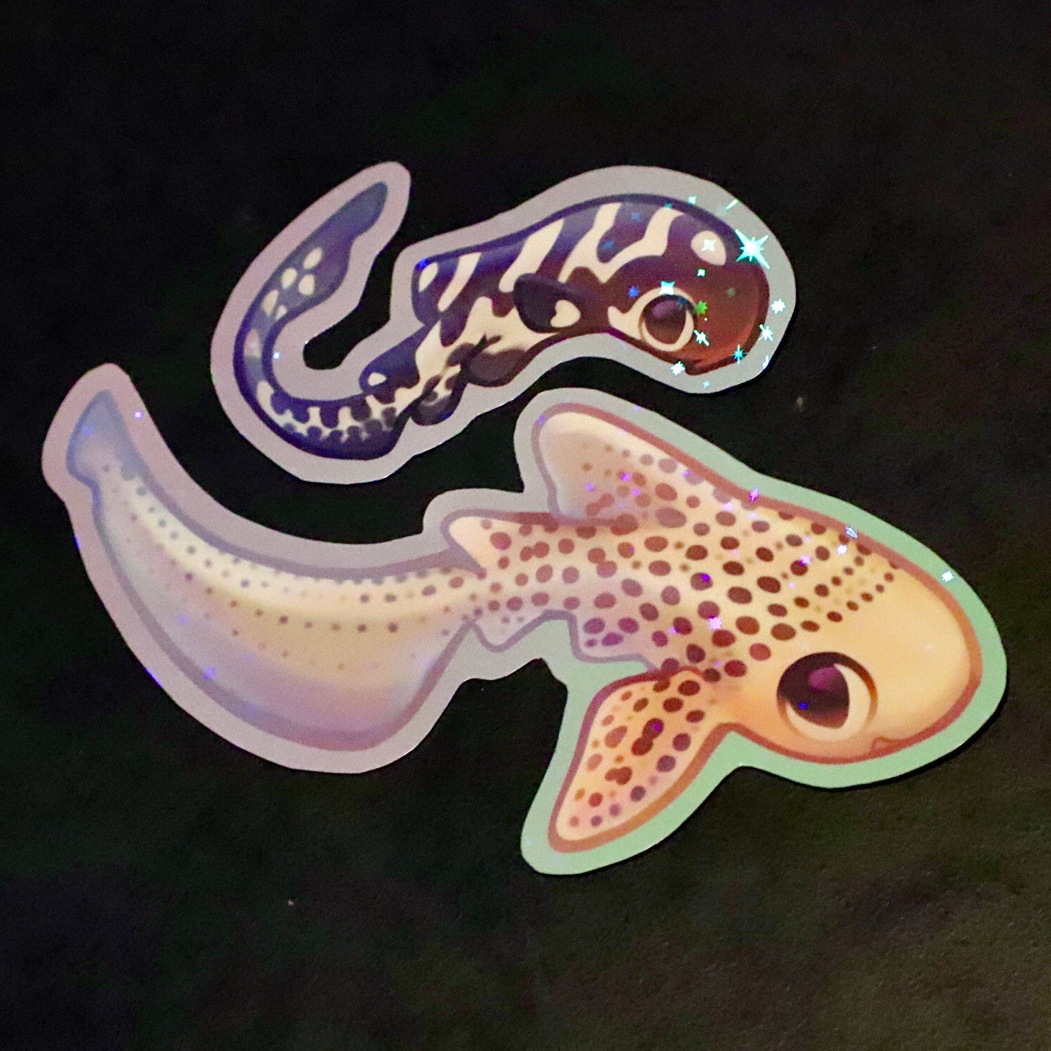 Zebra Shark Stickers (Holographic)