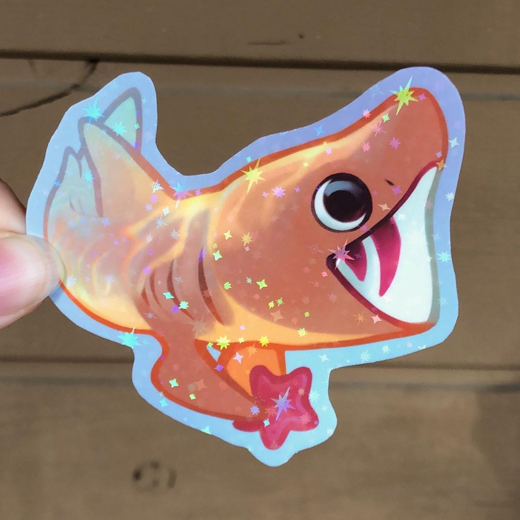 Basking Shark Sticker (Holographic)