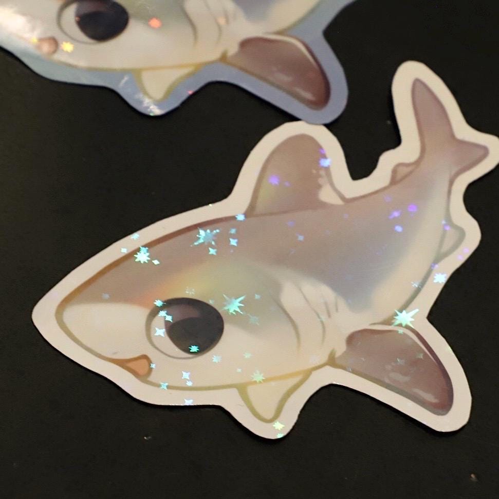 Porbeagle Shark Sticker (Holographic)