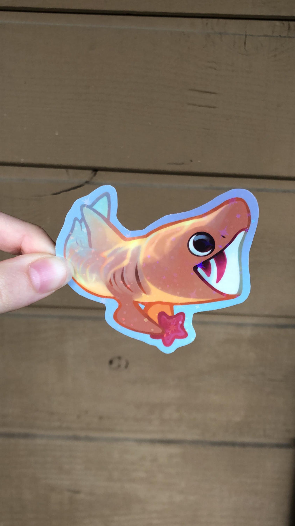Basking Shark Sticker (Holographic)