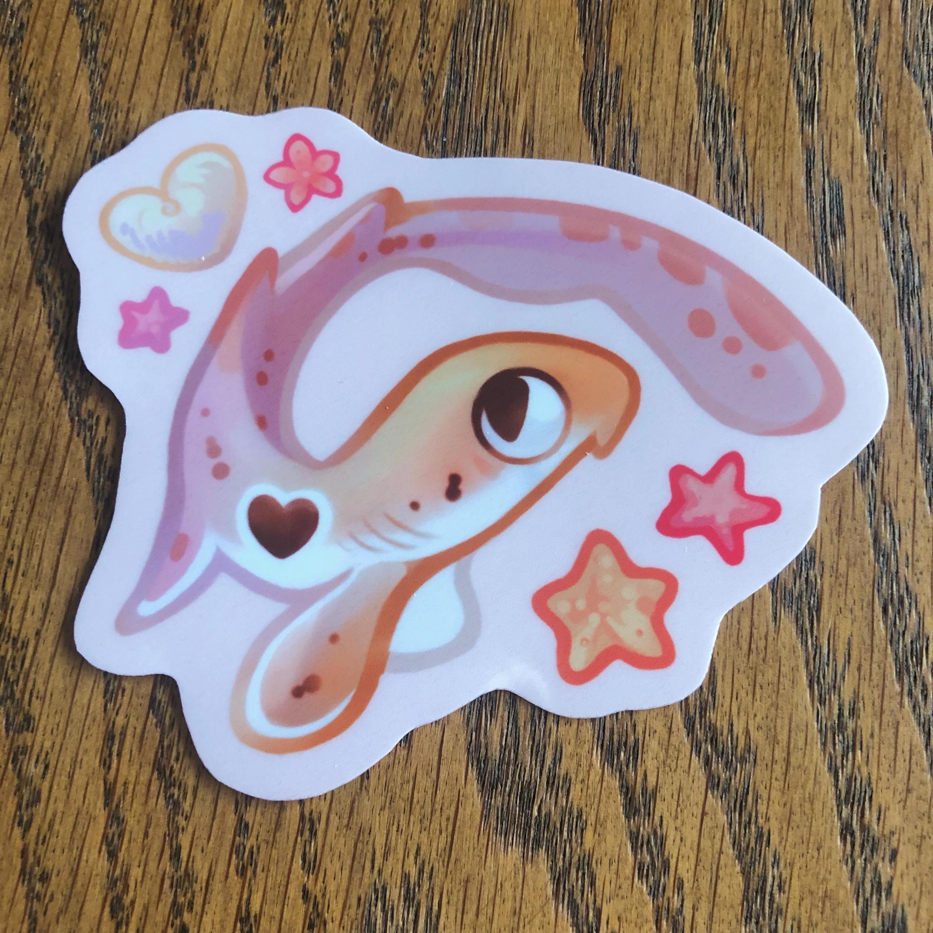 Valentines Epaulette Shark Sticker (Glossy)