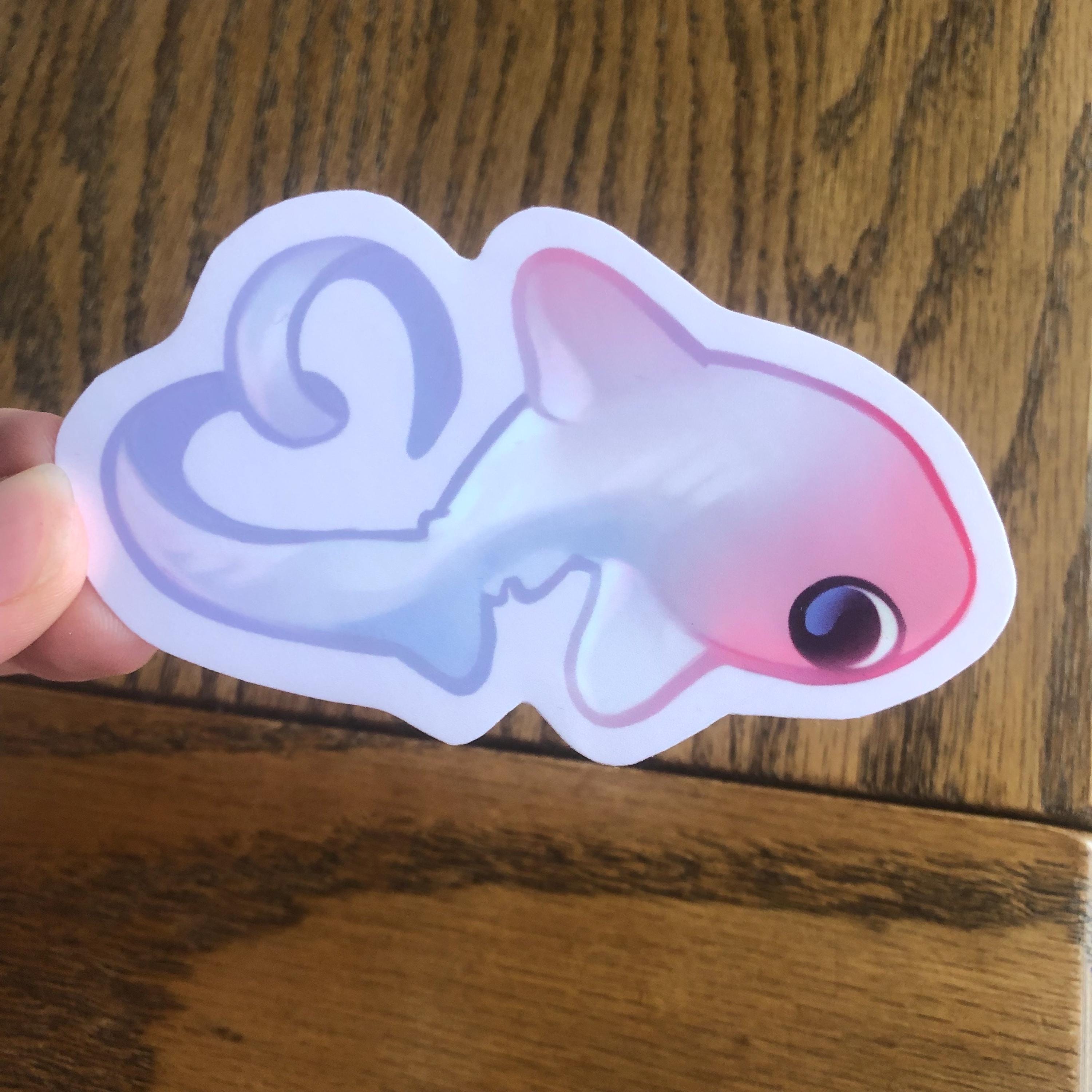 Valentines Thresher Shark Sticker (Glossy)