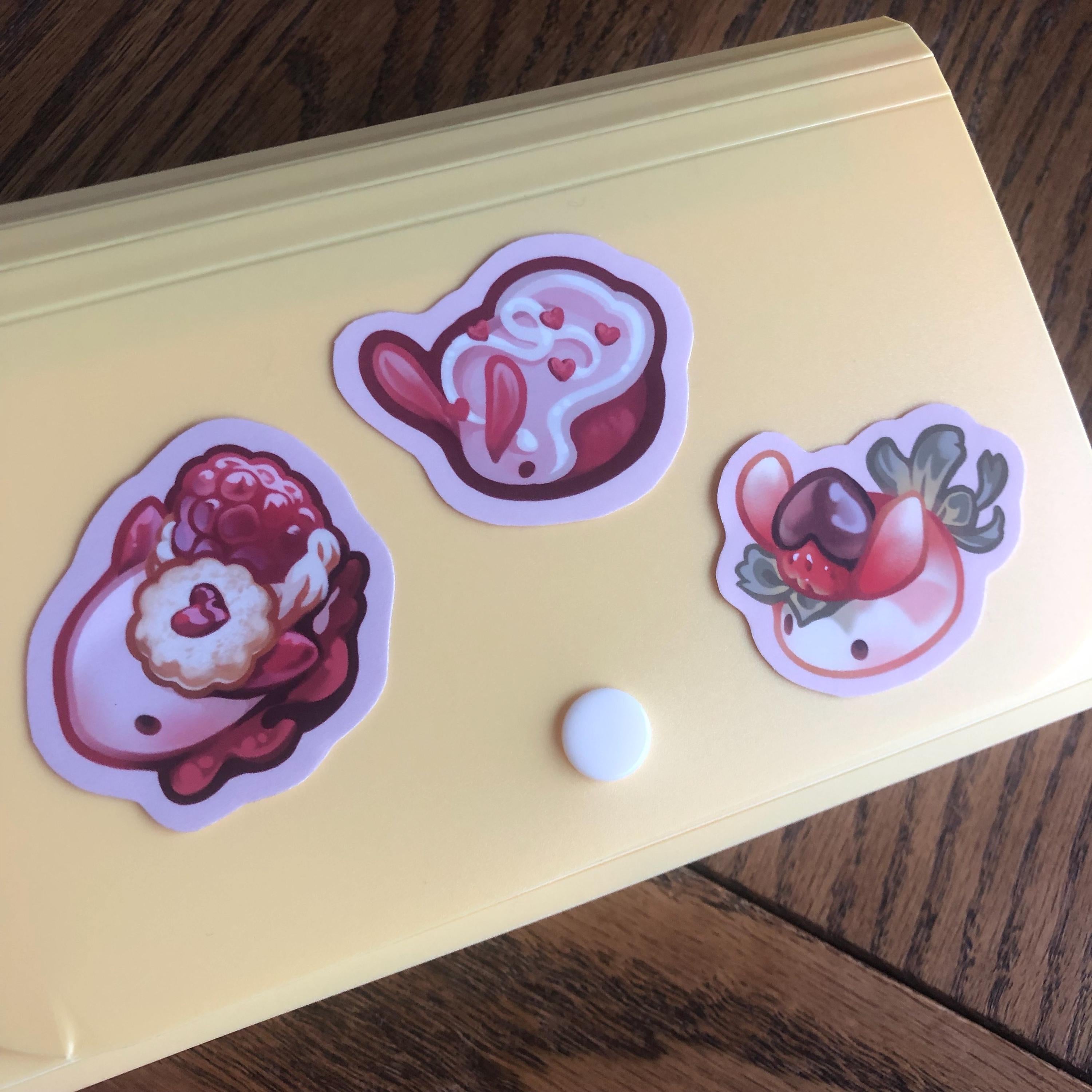 Valentines Treats Sea Slug Stickers (Glossy)