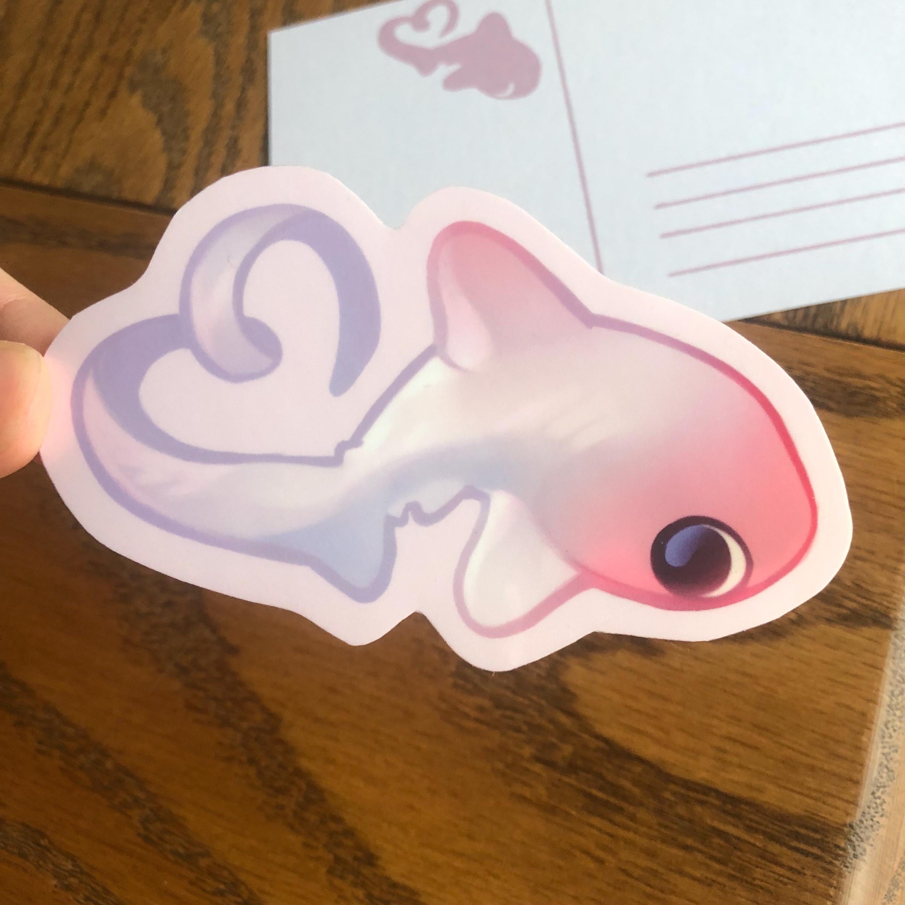 Valentines Thresher Shark Sticker (Glossy)