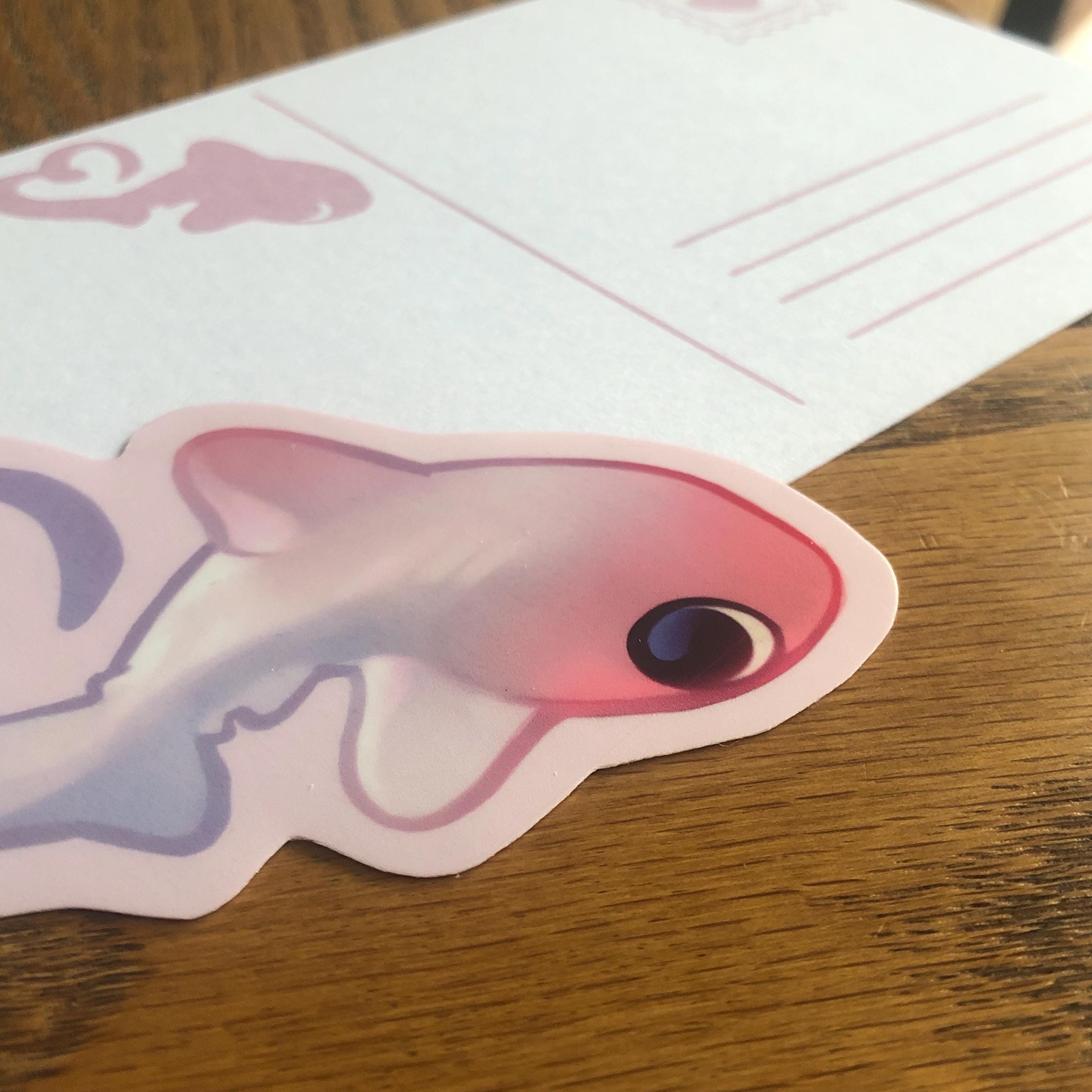 Valentines Thresher Shark Sticker (Glossy)