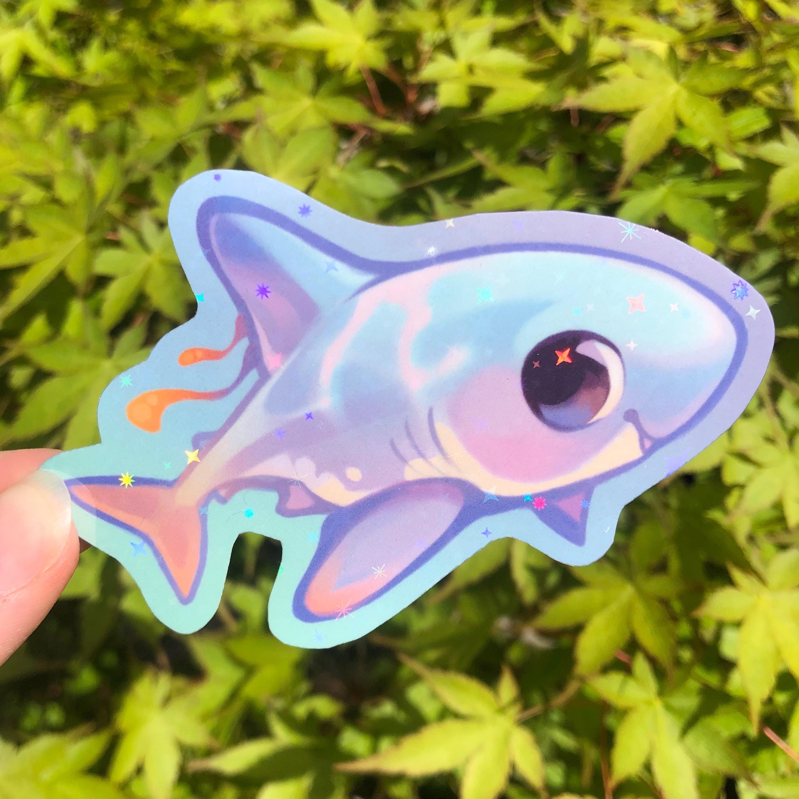 Salmon Shark Sticker (Holographic)