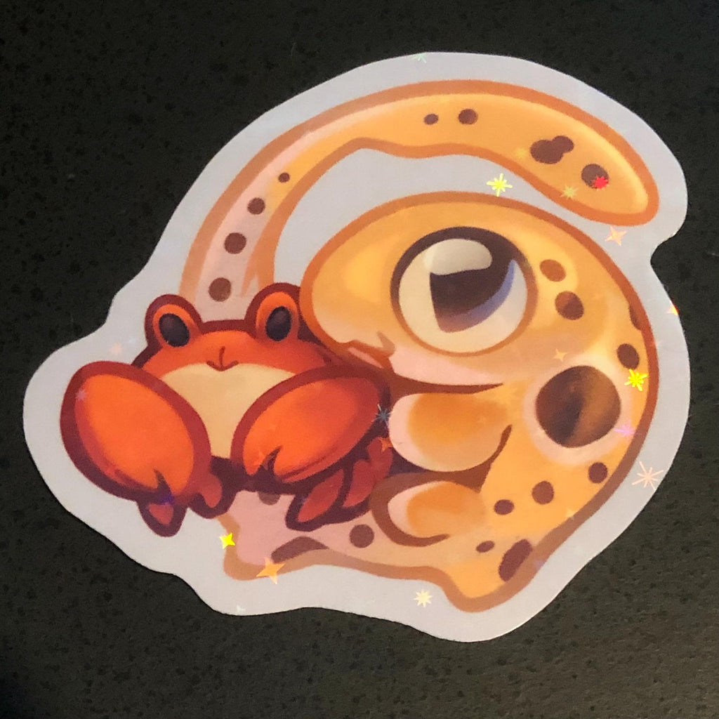 Epaulette Shark with Crab Sticker (Holographic)