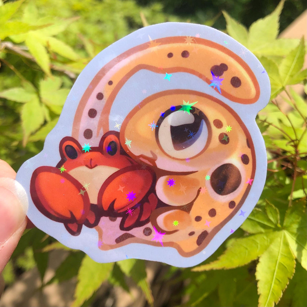 Epaulette Shark with Crab Sticker (Holographic)