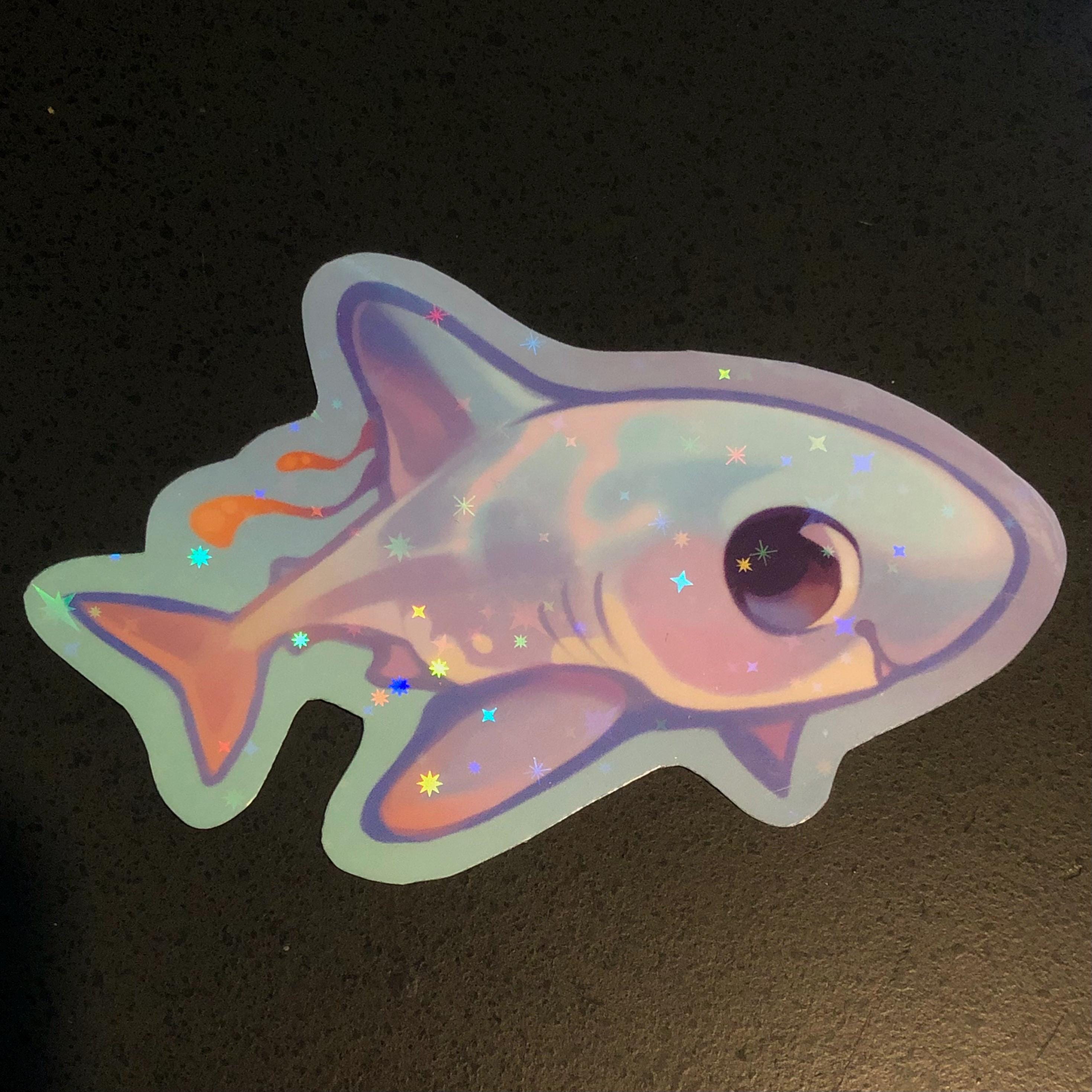 Salmon Shark Sticker (Holographic)