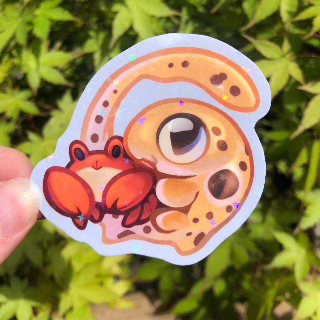 Epaulette Shark with Crab Sticker (Holographic)