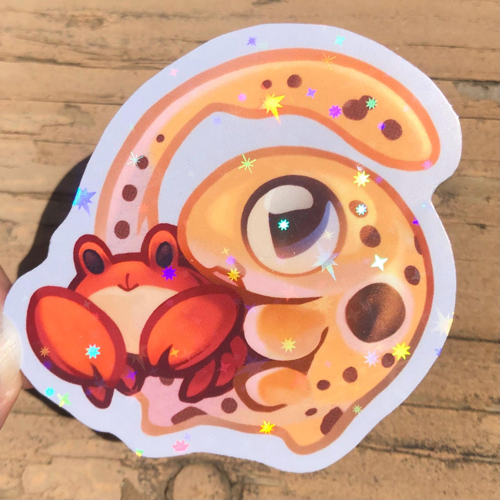 Epaulette Shark with Crab Sticker (Holographic)