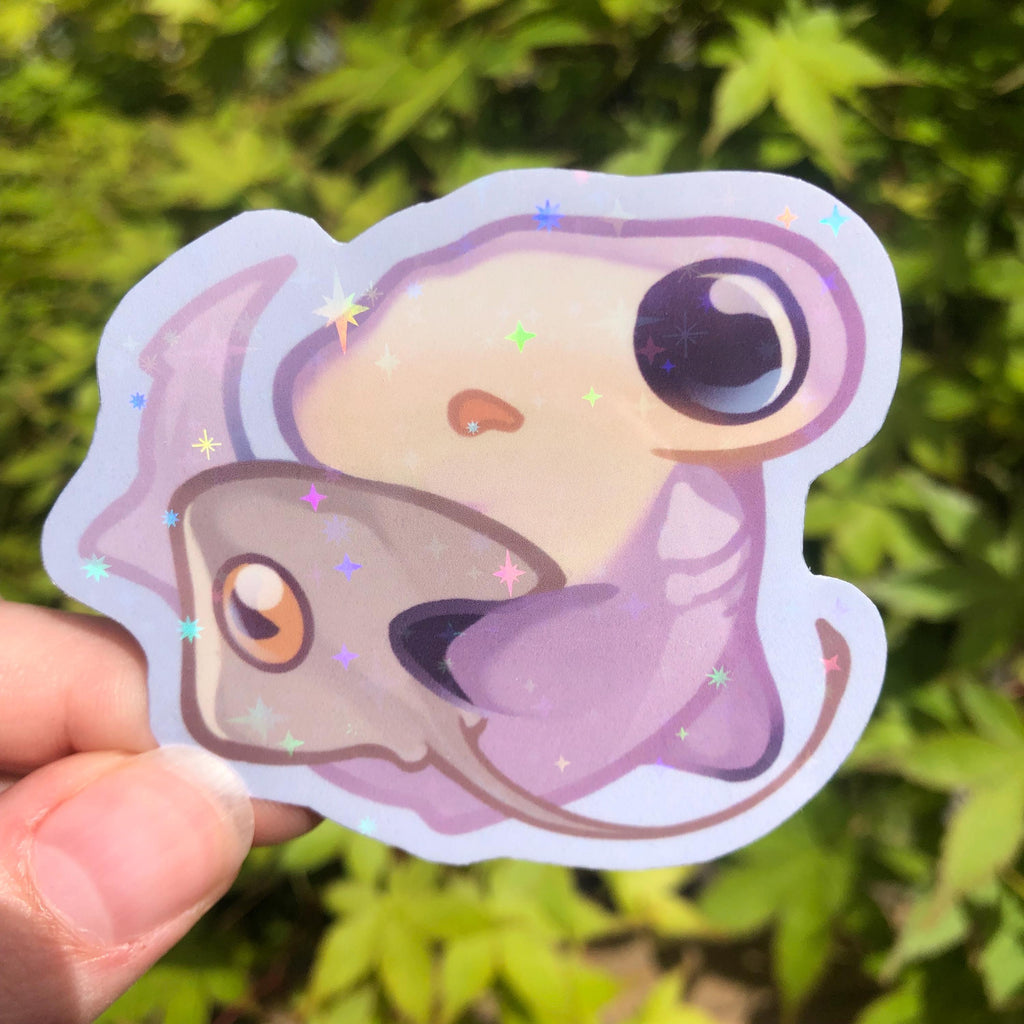 Hammerhead Shark with Stingray Sticker (Holographic)