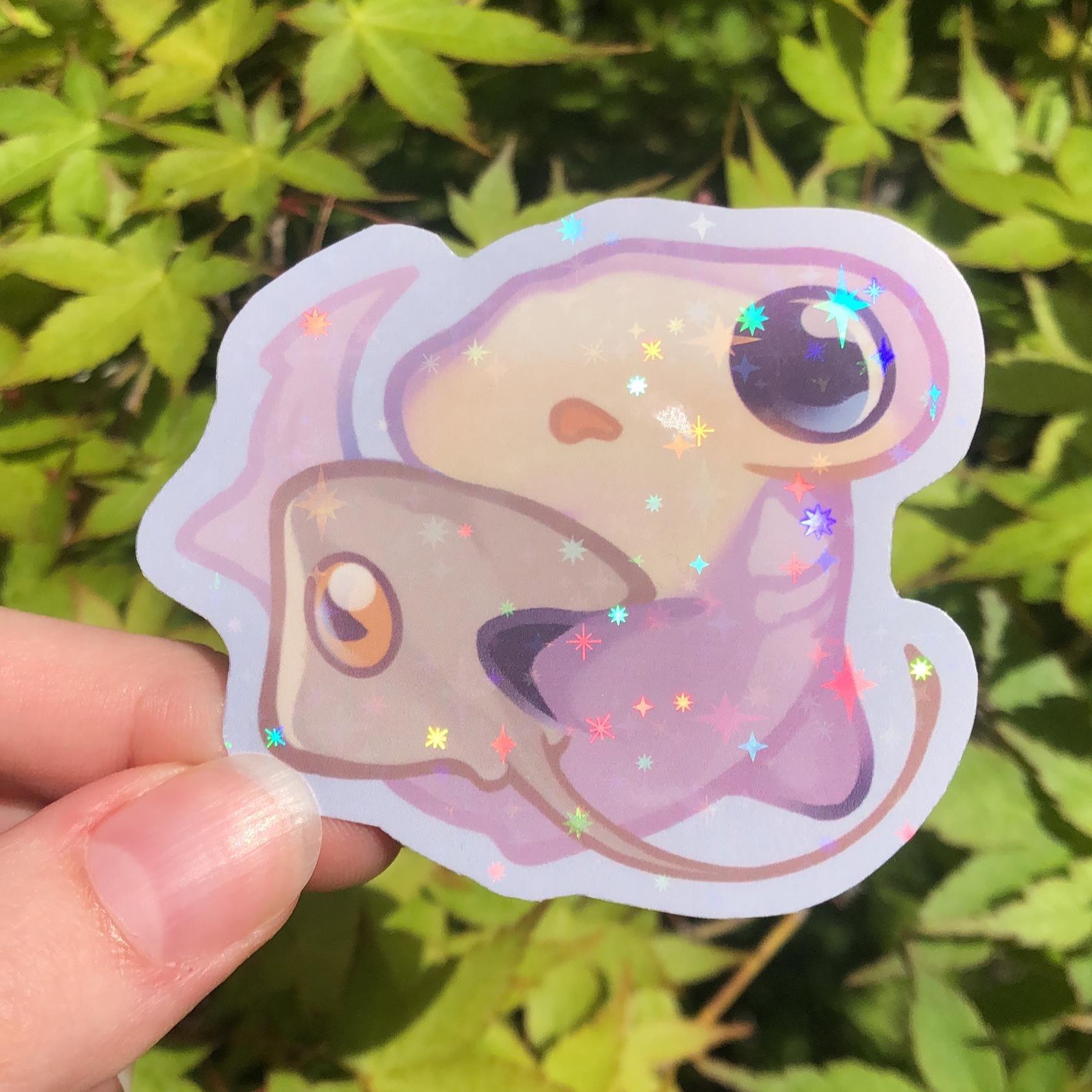 Hammerhead Shark with Stingray Sticker (Holographic)