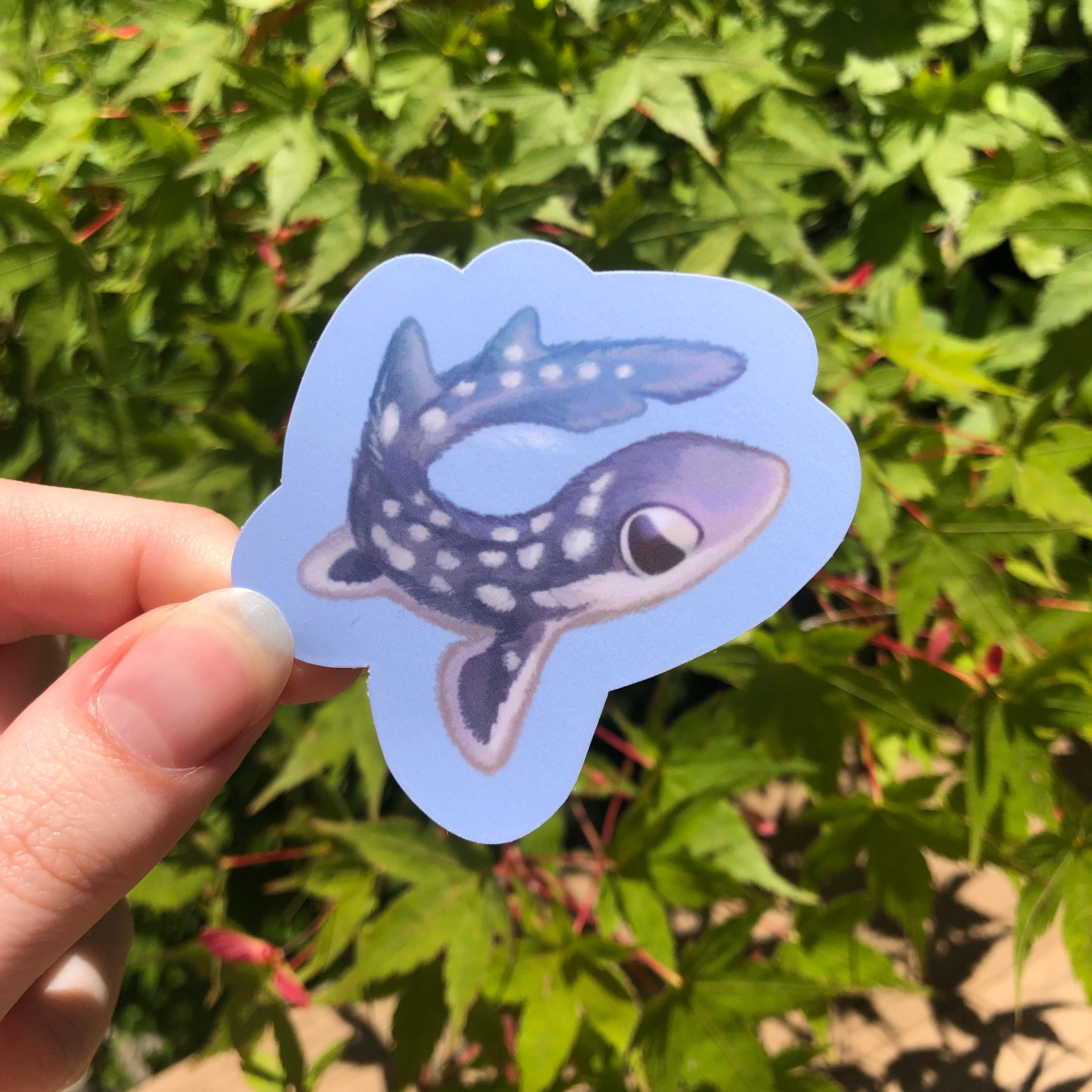 Fuzzy Coral Catshark Stickers (Glossy)